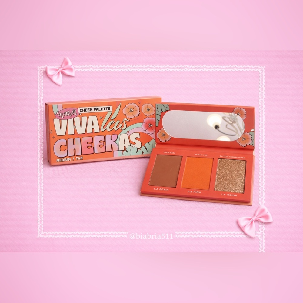 Alamar Cosmetics Viva Las Chicas Cheek Palette Med tan Bronzer Blush Highlighter